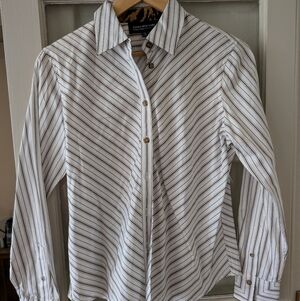 Jones New York Striped Button Down Shirt
